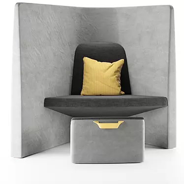 Q Design Vee Sofa: Sleek and Modern 3D model image 1 