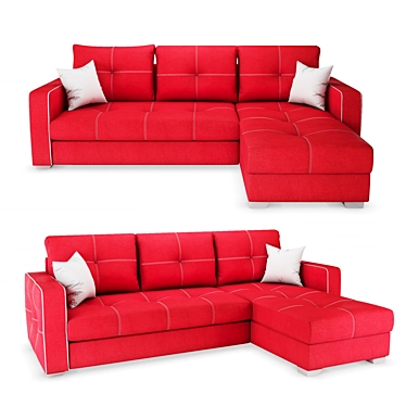 Convertible Corner Sofa Bed 3D model image 1 