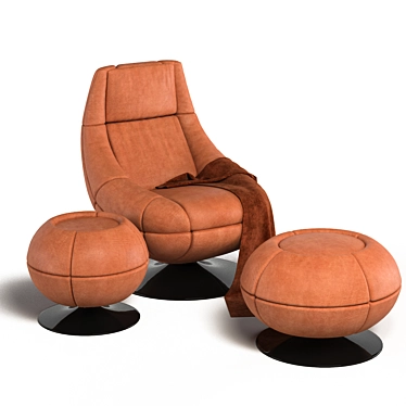 Luxurious DS166 Leather Lounge Chair 3D model image 1 