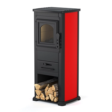 Lowpoly Wood Stove: Blist 3D model image 1 