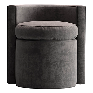 Arcadia Pouf Stool: Sleek and Stylish Seating 3D model image 1 