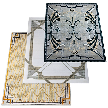Edition Bougainville Art Deco Style Rug 3D model image 1 