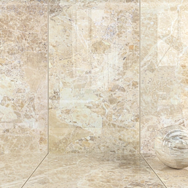 Elegant Emperador Beige Wall Tiles 3D model image 1 