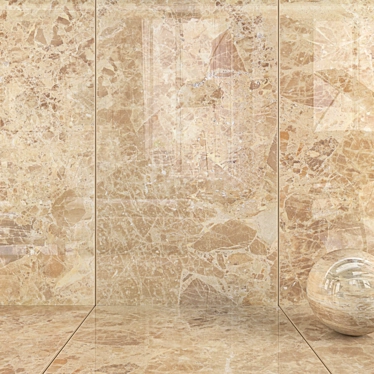 Emperador Gold Wall Tiles: Multi-Texture Design 3D model image 1 