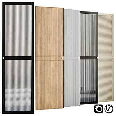 Modern Wardrobe Doors Collection 3D model image 1 