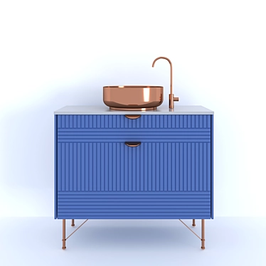 Title: Modern Sink Chest on Legs 3D model image 1 