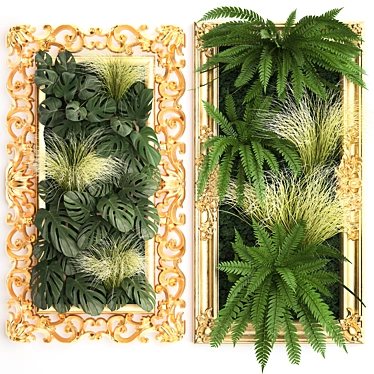 Classic Gold Frame: Vertical Garden 3D model image 1 