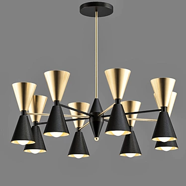 Cairo Black and Gold Chandelier, Loft-Concept 3D model image 1 