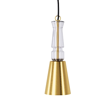 Elegant Tglass Suspension: Artistic Illumination 3D model image 1 