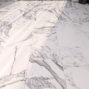 Eternal White Marble Floor Set 3D model image 1 