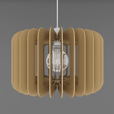 Etta Wood Pendant Light 3D model image 1 