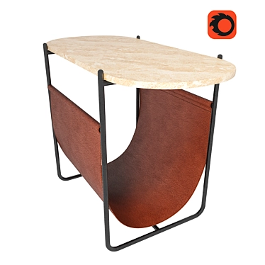 Sleek Magazine Coffee Table 3D model image 1 