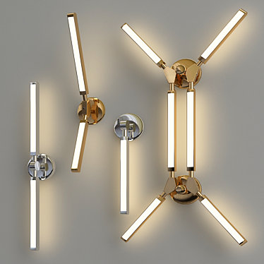 Gold Minimalist LED Pendant - Pris Minor 3D model image 1 