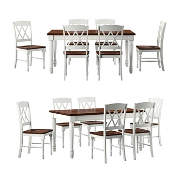 Elegant Cienna Dining Set 3D model image 1 