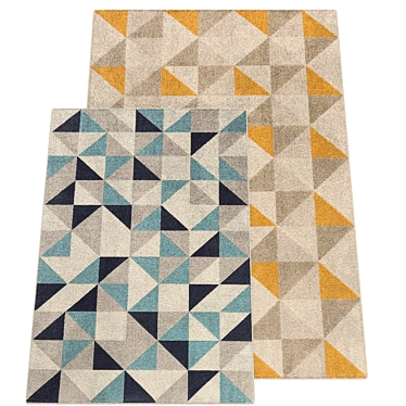 Elga Graphic Rug: Modern and Stylish 3D model image 1 