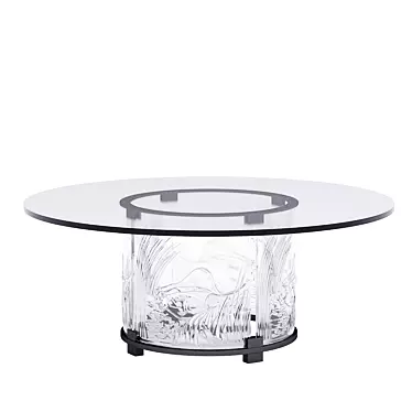 Lalique Lions Crystal Coffee Table 3D model image 1 