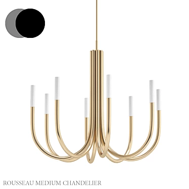 Rousseau Medium Chandelier - Luxurious Lighting Masterpiece 3D model image 1 