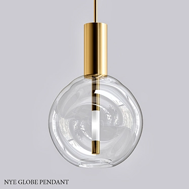 Sleek Modern Nye Globe Pendant 3D model image 1 