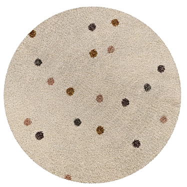  Round Polka Dot Rug for Kids Room 3D model image 1 