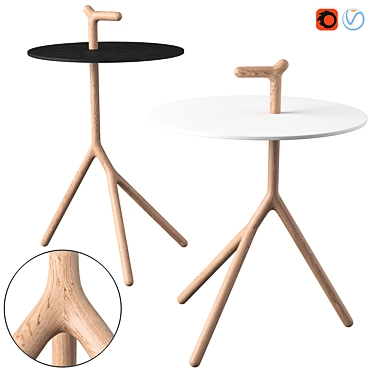 Yot: Lightweight and Stylish Side Table 3D model image 1 