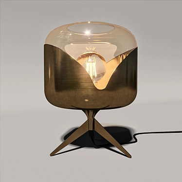 Antique Gold Goblet Table Lamp 3D model image 1 