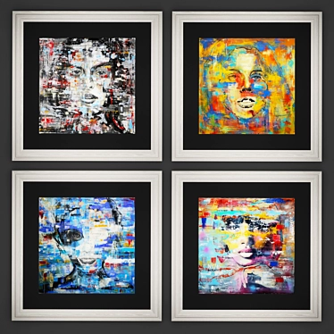 Set of Modern Paintings by Wojciech Babski 3D model image 1 