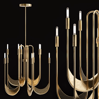 Golden Charm Chandelier | Vail 3D model image 1 