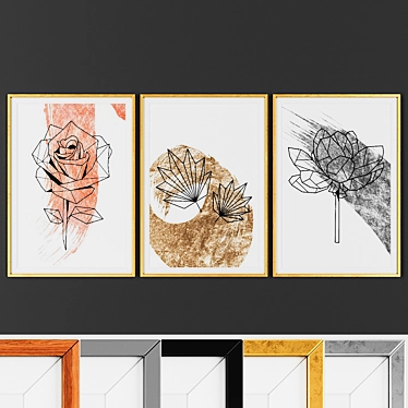 Versatile Picture Frame Set 3D model image 1 