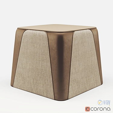 Luxurious Truffle Ottoman by Holly Hunt 3D model image 1 