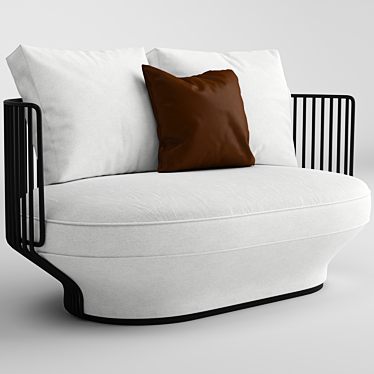 Exquisite Wittmann Paradise Bird Sofa 3D model image 1 