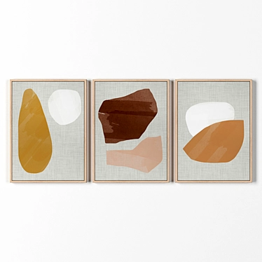 Triptych Frames: 460x340mm, 2000x2000px 3D model image 1 