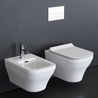 Noken Forma Wall-Hung Bathroom Set 3D model image 1 