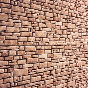 Decorative Brick Wall Tile 3D model image 1 