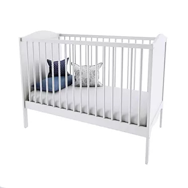 Title: IKEA Smogyora Baby Crib 3D model image 1 