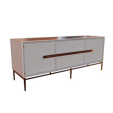 Neo Classic TV Stand 3D model image 1 