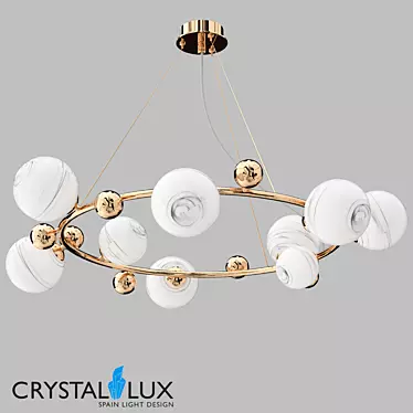 Salvadore SP9H Gold Chandelier 3D model image 1 