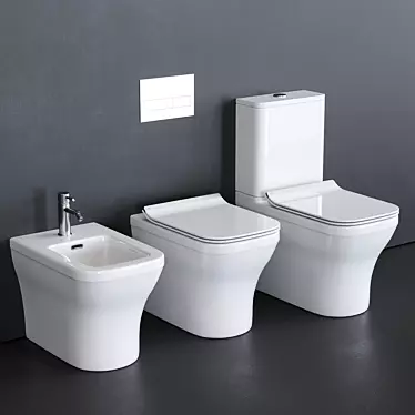 Forma Close Coupled Toilet Set 3D model image 1 