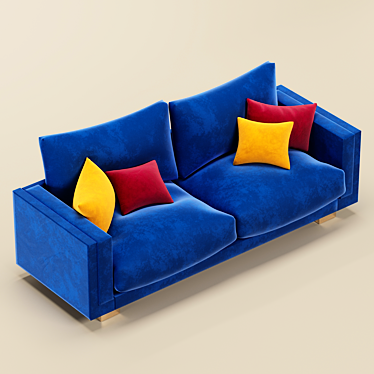 Modern Geometry Textured Sofa 3D model image 1 