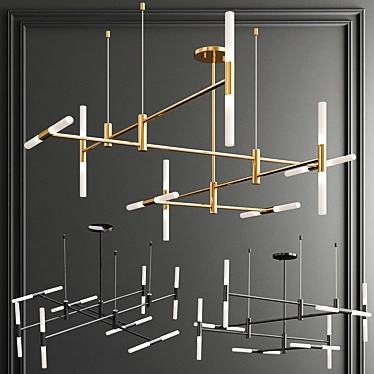 Sleek Altona Chandelier 3D model image 1 