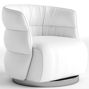 Natuzzi Couture Armchair: Luxurious Comfort 3D model image 1 