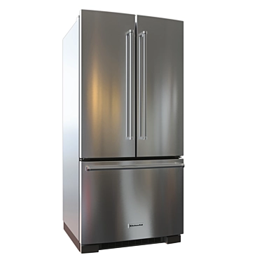 KRFF302ESS: Stylish Stainless Steel Refrigerator 3D model image 1 