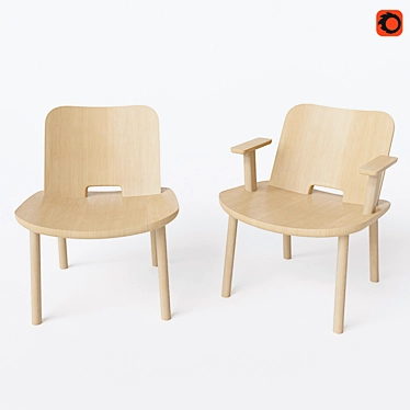 Fugu Chair: Modern and Elegant 3D model image 1 