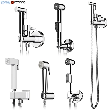 Hygienic Shower Set: GROHE, Griferías Galindo, Ravak, Gessi 3D model image 1 
