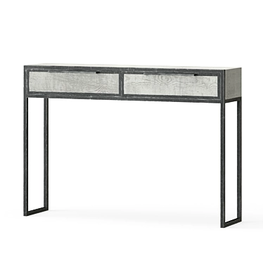Title: Industrial Console Table Loft 1 3D model image 1 