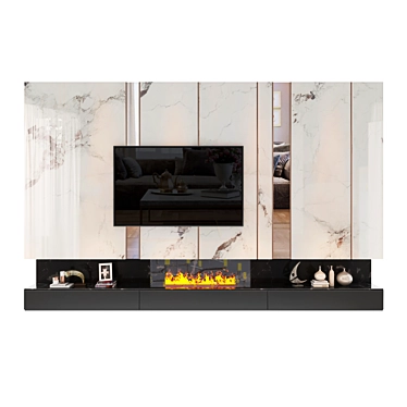 Modern TV Stand with Multiple File Formats 3D model image 1 