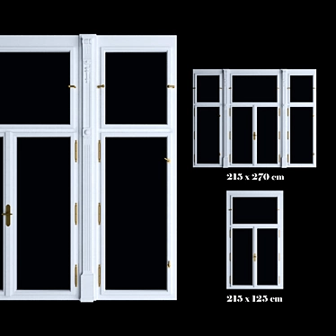 Elegant Neoclassical Window 3D model image 1 