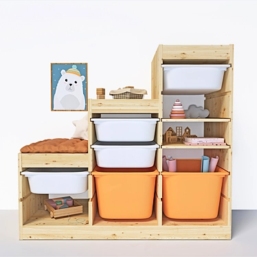 Playful Storage Solution for Toys 3D model image 1 