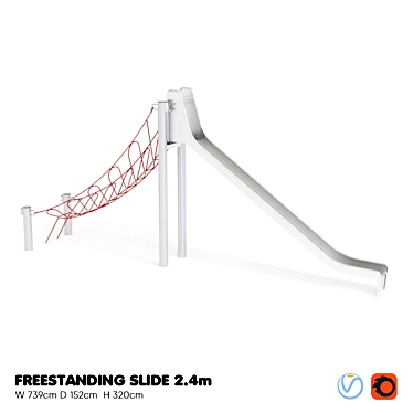 Kompan Freestanding Slide - 2.4m Excitement! 3D model image 1 