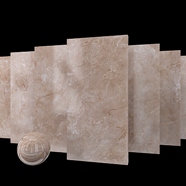 Beige Mioni Marble Set - High Quality Multi-Texture 3D model image 1 