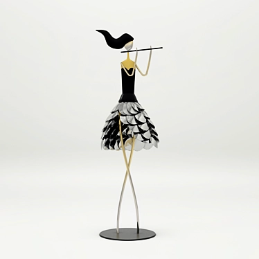 Elegant Metal Home Figurine 3D model image 1 